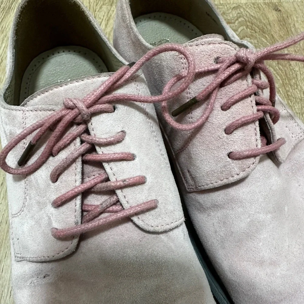 Florsheim by Duckie | Men's Dusty Rose Pink Suede Oxford Derby Shoes, Size 9 (D)